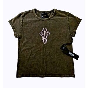 Civil Regime Concrete Sin Energy Baby T-Shirt Women XL Brown Sun Wash Streetwear